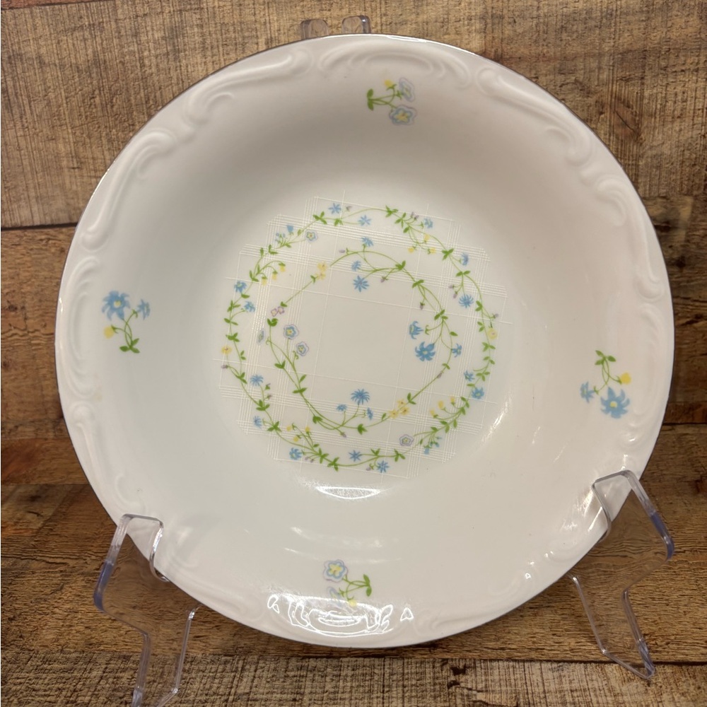 VTG Boutonniere By Baum Brothers 9” Serving Bowl Made In Poland Floral China